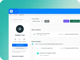 Seguimiento comercial de ventas en Turing CRM