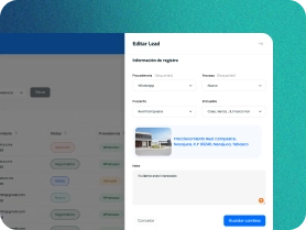 Vinculación de clientes con inmuebles en Turing CRM
